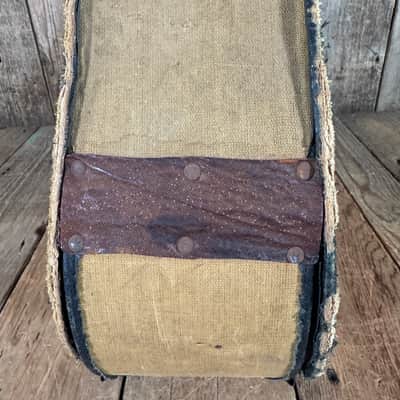 Unbranded Trap door parlor guitar case 1900s 1910s 1920s - Tan image 8