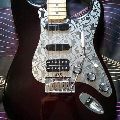 'Kaleido' Pickguard Fender SSS Stratocaster Etched Polished Mirror Metal Chrome Strat Guard image 7