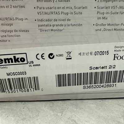 New Old Stock Focusrite Scarlett 2i2 USB Interface (factory sealed) image 2