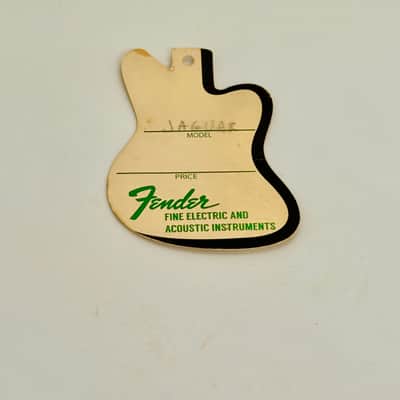 Vintage 1960 s Fender Jaguar Price Tag-Hang Tag Rare Circa 1966 image 2