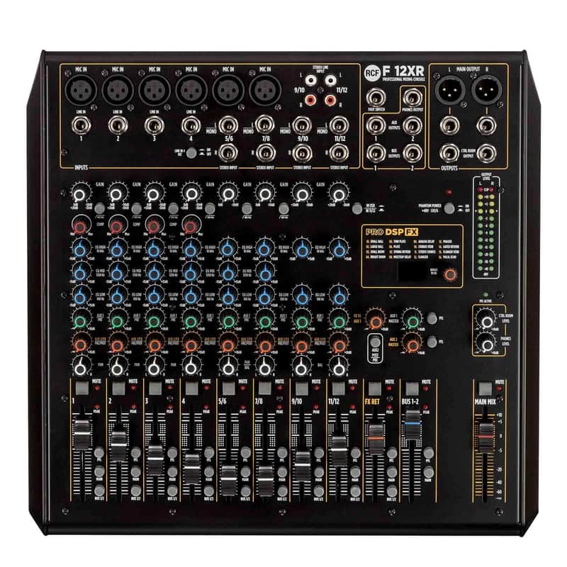 RCF F12-XR 12 Channel DJ PA Live Mixer with Multi-FX and Recording - Open Box Mint image 1
