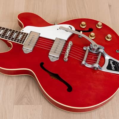 1991 Epiphone Casino Electric Guitar Cherry w/ Bigsby & Case, Pre-Elitist, Japan Terada imagen 12