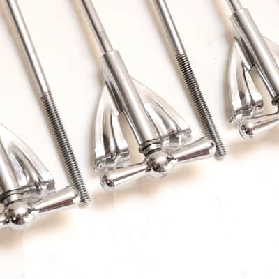 (10) Ludwig Tension Rods (T Rods) & Claws for Pioneer Club Date Bass Drum, Original Brass Washers - 1960s / INSPECTED & TESTED image 3