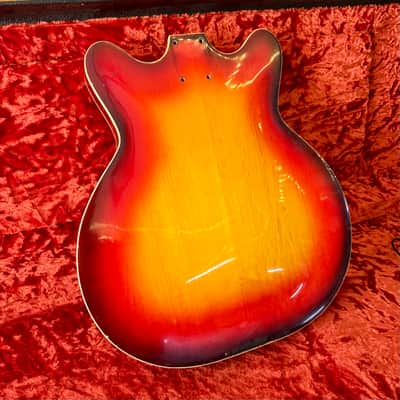 Fender Coronado I guitar body 1966 - Sunburst original vintage USA image 2