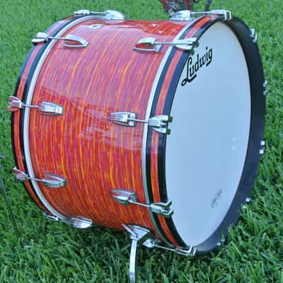 CLEAN! LUDWIG USA CLASSIC MAPLE SERIES 22/13/16 MOD ORANGE DREAM DRUM SET! RL862 image 7