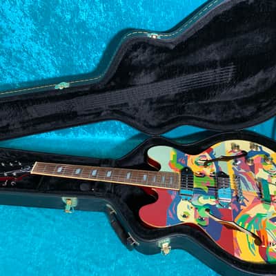 Epiphone Casino the Beatles let it be vintage vinyl design 2018 Hand painted image 5