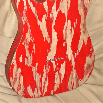DY Guitars Billy Gibbons red Peeler relic tele body PRE-BUILD ORDER image 8