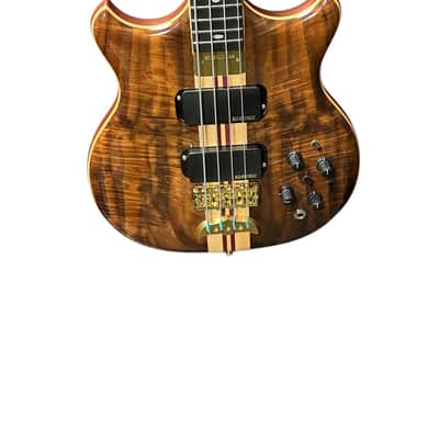 Alembic Stanley Clarke Sign Deluxe, Walnut/ Ebony / Red Side LED's 9.3 LBS *IN STOCK* image 4