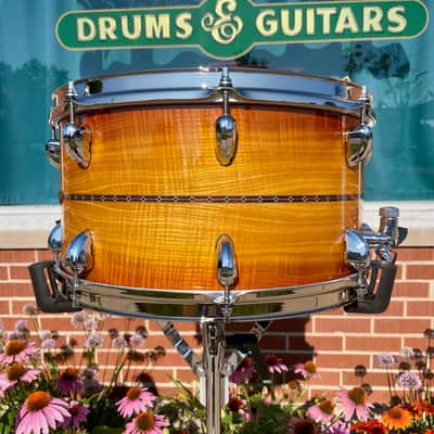 Tama Star Reserve 8x15 Maple/Bubinga Snare Drum Caramel Olive Ash Burst TMBS158S-OCOB image 3