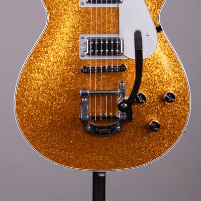 Gretsch G5230T Electromatic Sparkle Jet FT Single-Cut Bigsby - Gold Sparkle, Laurel FB image 1