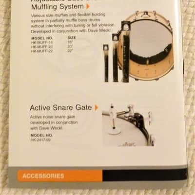 REMO HK-2417-00 Active Snare Drum Dampening System Tone Control Dampener Developed W/ Dave Weckl NOS image 2