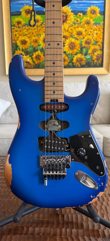 EVH Frankenstein Relic 2024 - Blueburst 3 Way Switch & Functioning Neck Pickup image 1