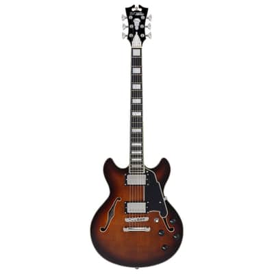 D'Angelico Premier Mini DC Electric Guitar w/Gig Bag - Brown Burst - Open Box image 2