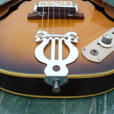 Teisco EP-8 1960's 2 Tone Sunburst Hollow Body Guitar image 9