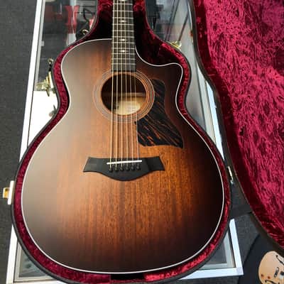 Taylor 324ce Baritone-6 LTD Tropical Mahogany Top & Neck, West African Crelicam Ebony Fretboard with Case image 2