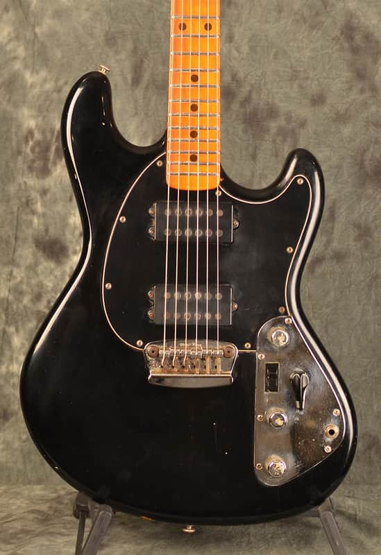 Music Man Vintage Stingray 1 Electric Guitar 1977 Ebony w Hardshell Case image 1