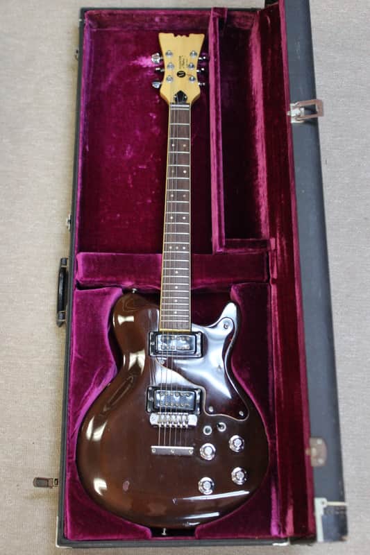 Brown-Colored Mosrite of California Blues Bender Model Guitar image 1