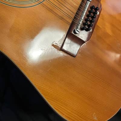 1960’s-1970’s Dallas WT-100 Made in Japan 12 string acoustic guitar (RARE)- Natural image 2