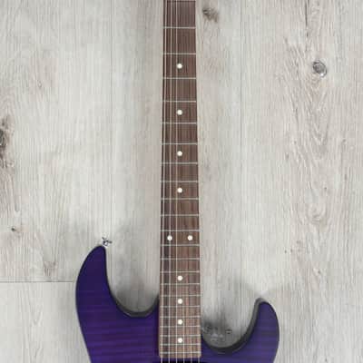 FGN Fujigen JOS2DUFMR Odyssey Series Guitar, Rosewood Fretboard, Transparent Purple Flat image 4