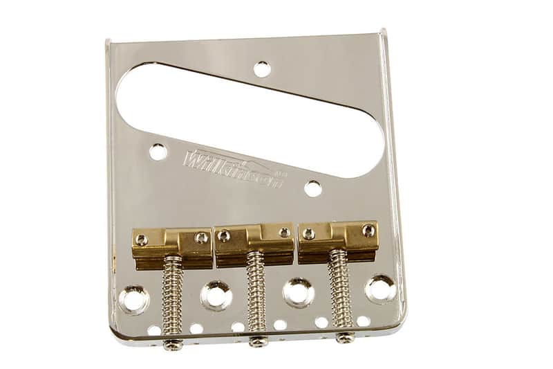 Wilkinson Staggered Saddle Compensated Telecaster Bridge Nickel image 1