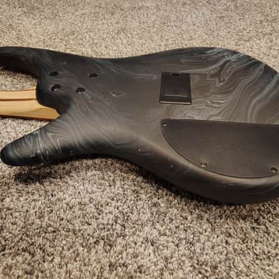 Ibanez SR300E 2021 - Custom Black and White Swirl image 11