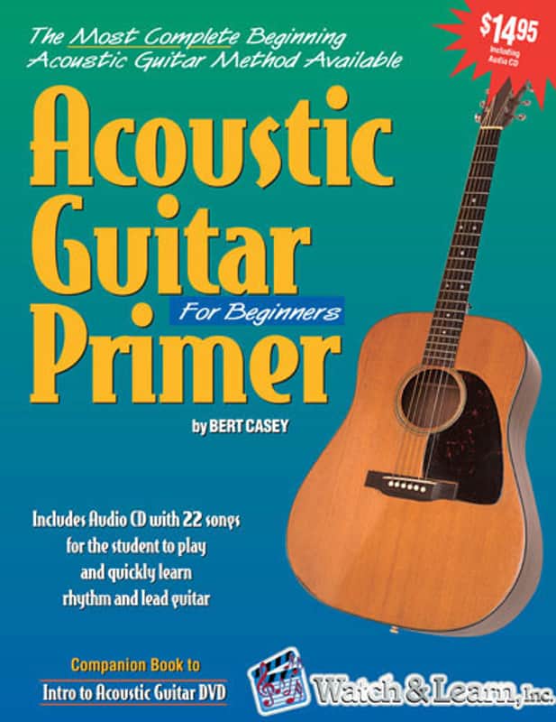 Acoustic Guitar Primer Book + CD Beginning Instruction Lessons Watch and Learn image 1