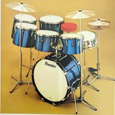 Premier Baron drum kit 1970s - Polychromatic Blue image 24