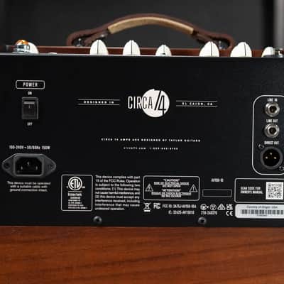 Taylor Circa 74, 2-Channel Acoustic/Vocal Amplifier with Mahogany Amp Stand - Factory Used image 16