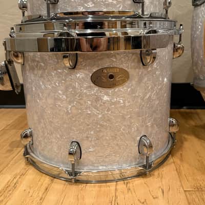 Premier Artist Series 5-Piece 8/10/12/14/22 Birch Drum Kit Set in White Marine Pearl (Rm4) image 6