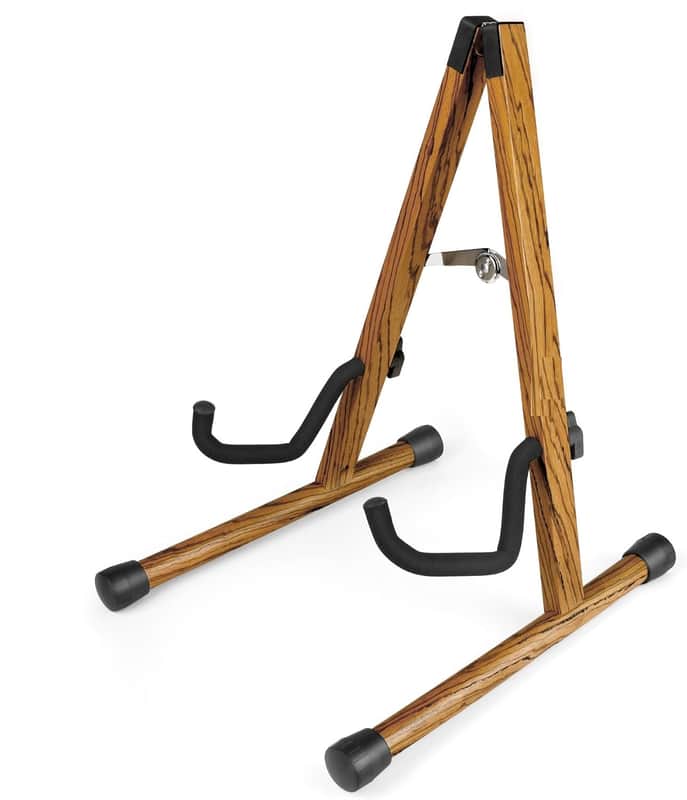 Electric Guitar Stand, Bass Guitar Stand, A Frame Wooden Floor Stand for Bass, Electric Guitar with Soft foam and Non-slip Base Rubber, Electric Guitar Bass Stand for Studio, Living Room image 1