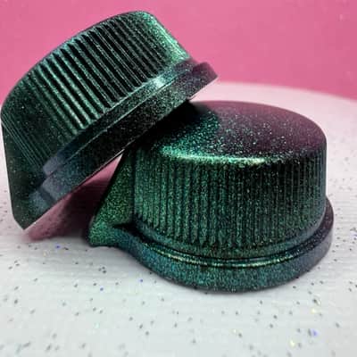 Knobably Large Pointer Knobs - Two Tone Chameleon (Blue-Green) (set of 2) image 2