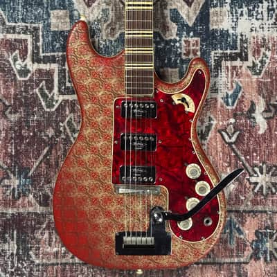 1963 Hofner 173 Vintage 3 Pickup Brokat Vinyl Made In Germany Electric Guitar W/ Original Hardshell Case! image 7