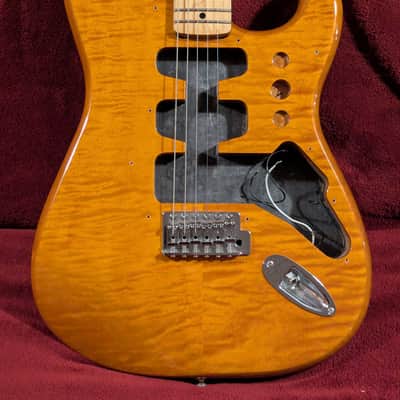 Fender Stratocaster Plus Top Amber Flame Maple Top FMT Guitar Body, MIM Mexico image 1
