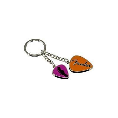 Genuine Fender Model 9100264000 Love Peace and Music Keychain Metal Keychain image 1