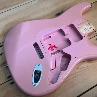 Squier Bullet Strat by Fender Electric Guitar Body Shell Pink Stratocaster 2007 image 2
