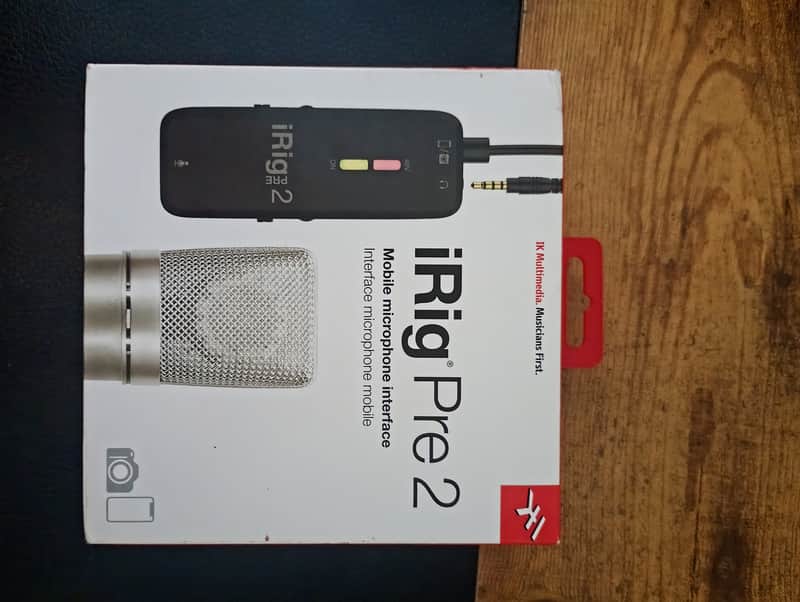 IK Multimedia iRig Pre 2 XLR Portable Interface 2021 - Present - Black image 1