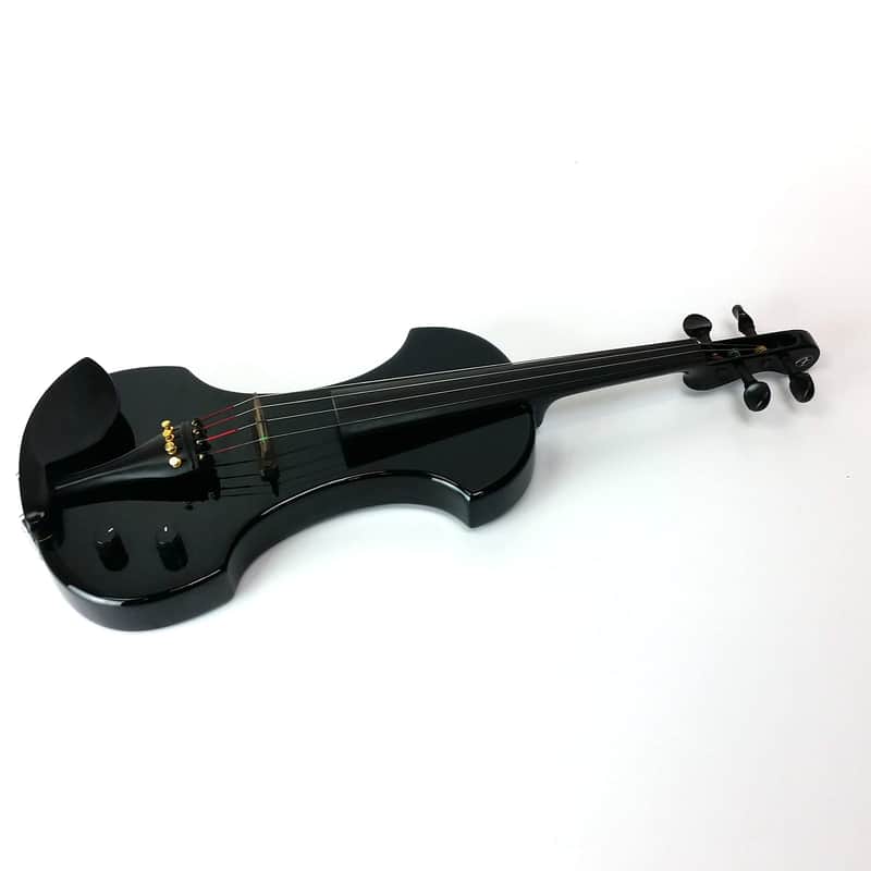 Fender FV-1 Electric Violin Black w/ Case, Shoulder Rest, | Reverb