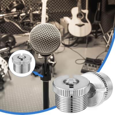 6 Pieces Mic Stand Adapter 5/8 Inch Male to 1/4 Inch Female Mic Screw Thread Adapter for Tripod Microphone Stands Mount to Camera Tripod, Silver image 4