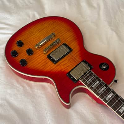 Vintage 2002 Epiphone (Gibson) Les Paul Custom Plus - Heritage Cherry Sunburst - Flame Top - Made in Korea (MIK) - Free Pro Setup image 3