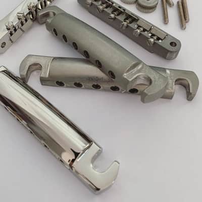 Aged Gibson ABR-1 bridge and tailpiece set, relic, historic collection, PBBR-059, PTTP-060 | 59 Parts image 3