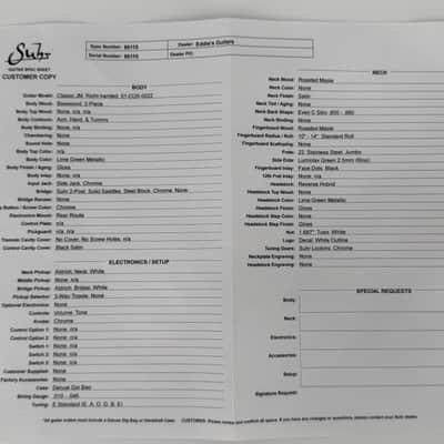 Suhr Classic JM - Lime Green Metallic image 14