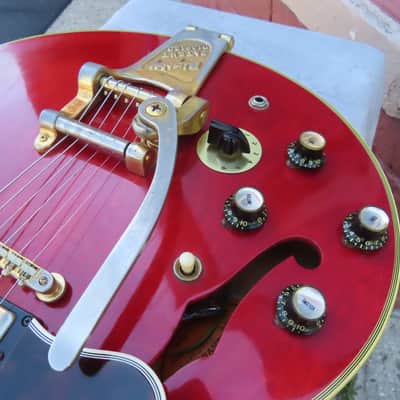 GIBSON ES-355-TD-SV 1966 CHERRY BIGSBY 1 OWNER ORIGINAL LEFT HANDED AMAZING! image 8