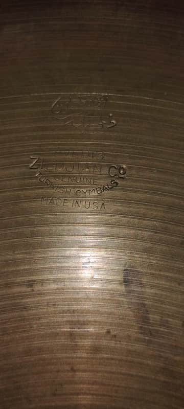 Zildjian 14" A. Zildjian Transition Stamp - small stamp Hi-Hat Cymbals (Pair)  1950s- Traditional image 1