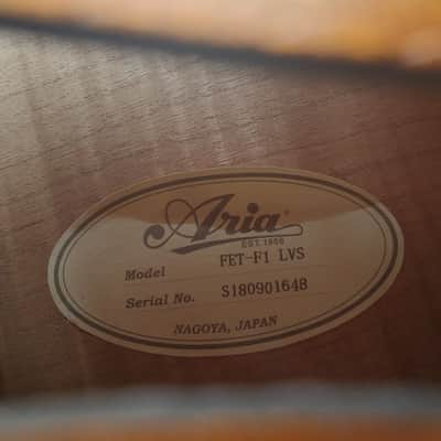 2018 Aria FET-F1 Electric/Acoustic Guitar (Violin Burst) image 4