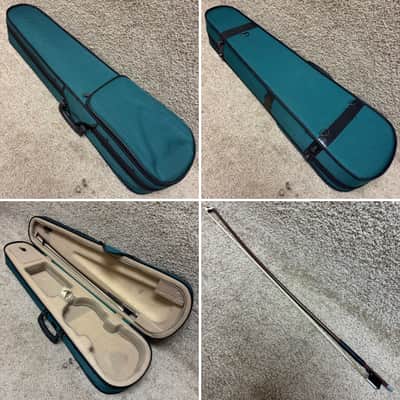 Unlabeled 3/4 Violin Flame Maple w/ Case & Bow A image 12