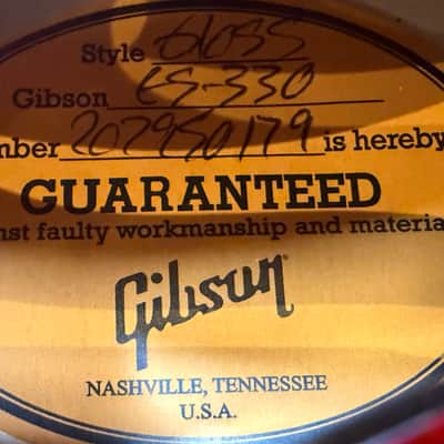 Gibson ES-330 Thinline Hollowbody P90 60s Cherry New Unplayed Auth Dlr 6lb3oz #179 image 21