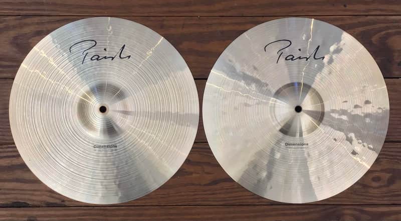 USED Paiste Dimensions 15" Thin Heavy Hi-Hat Cymbals (Pair) image 1