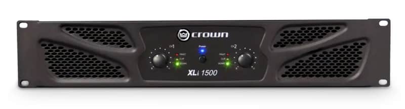 Crown XLi 1500 4 Ohm Stereo Power Amplifier 2 Channel 450W image 1