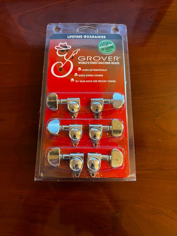 Grover 102-18C Rotomatic 3x3 Tuning Machines 18:1 Chrome image 1