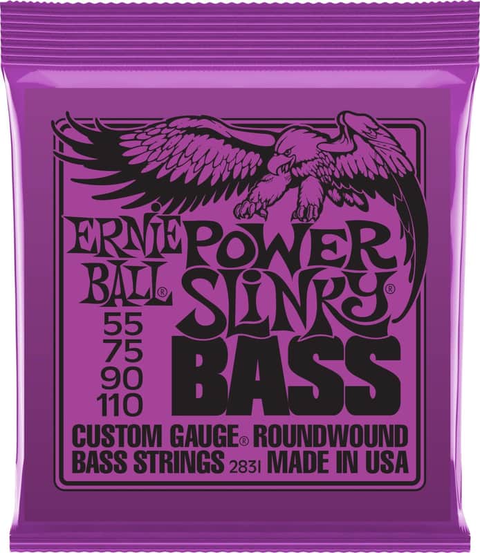 Ernie Ball 2831 Power Slinky Nickel 4-String Bass Guitar Strings, 55-110 Long Scale image 1